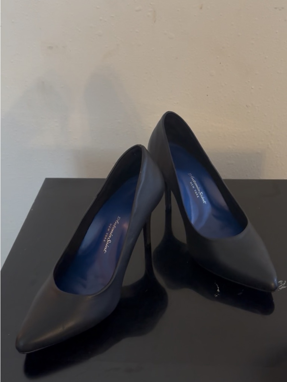 Women's Black Pointed-Toe High Heels - Antonia Saint